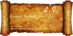 Loosz István névjegykártya